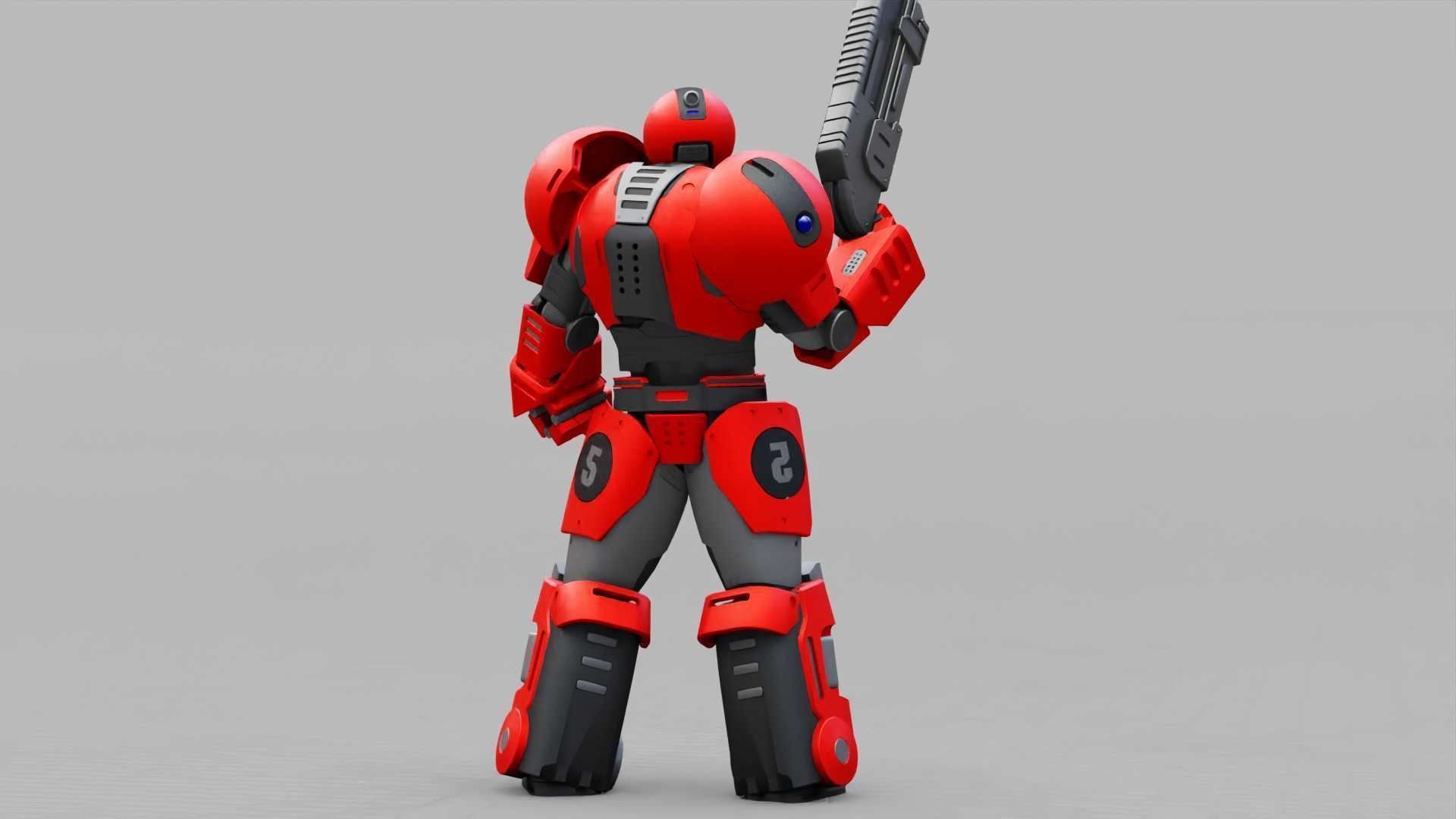 EXOSKELETON SOLDIER TROMOS RIGGED 3D model_22