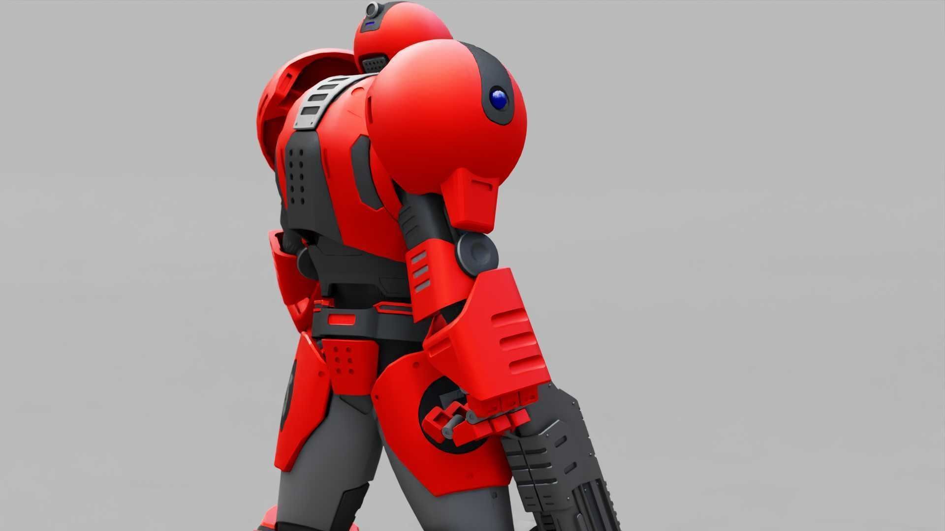 EXOSKELETON SOLDIER TROMOS RIGGED 3D model_30