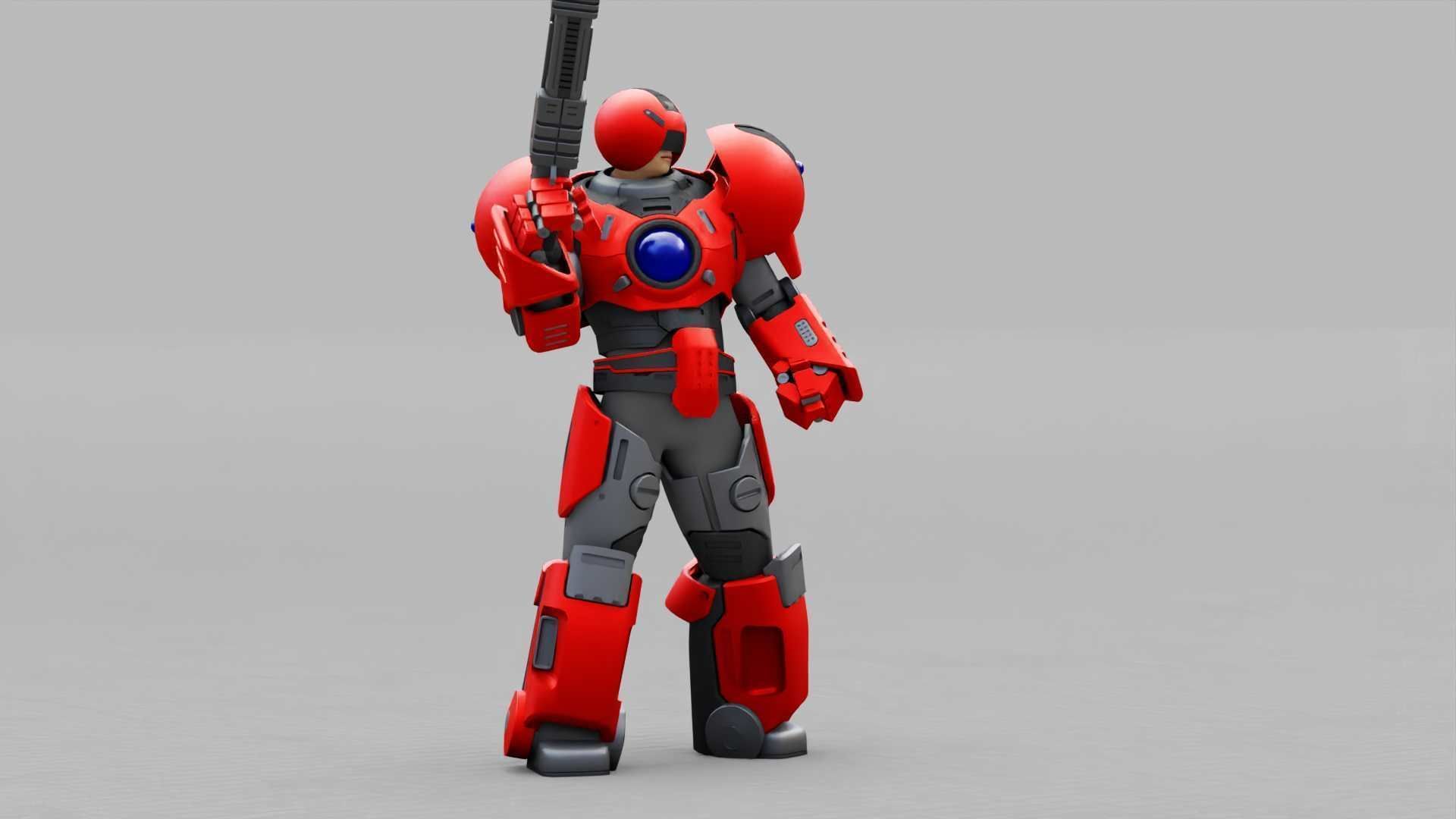 EXOSKELETON SOLDIER TROMOS RIGGED 3D model_25