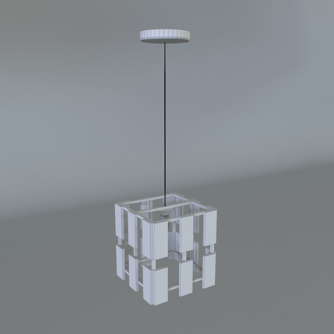 suspended ceiling lamp  3D model_7