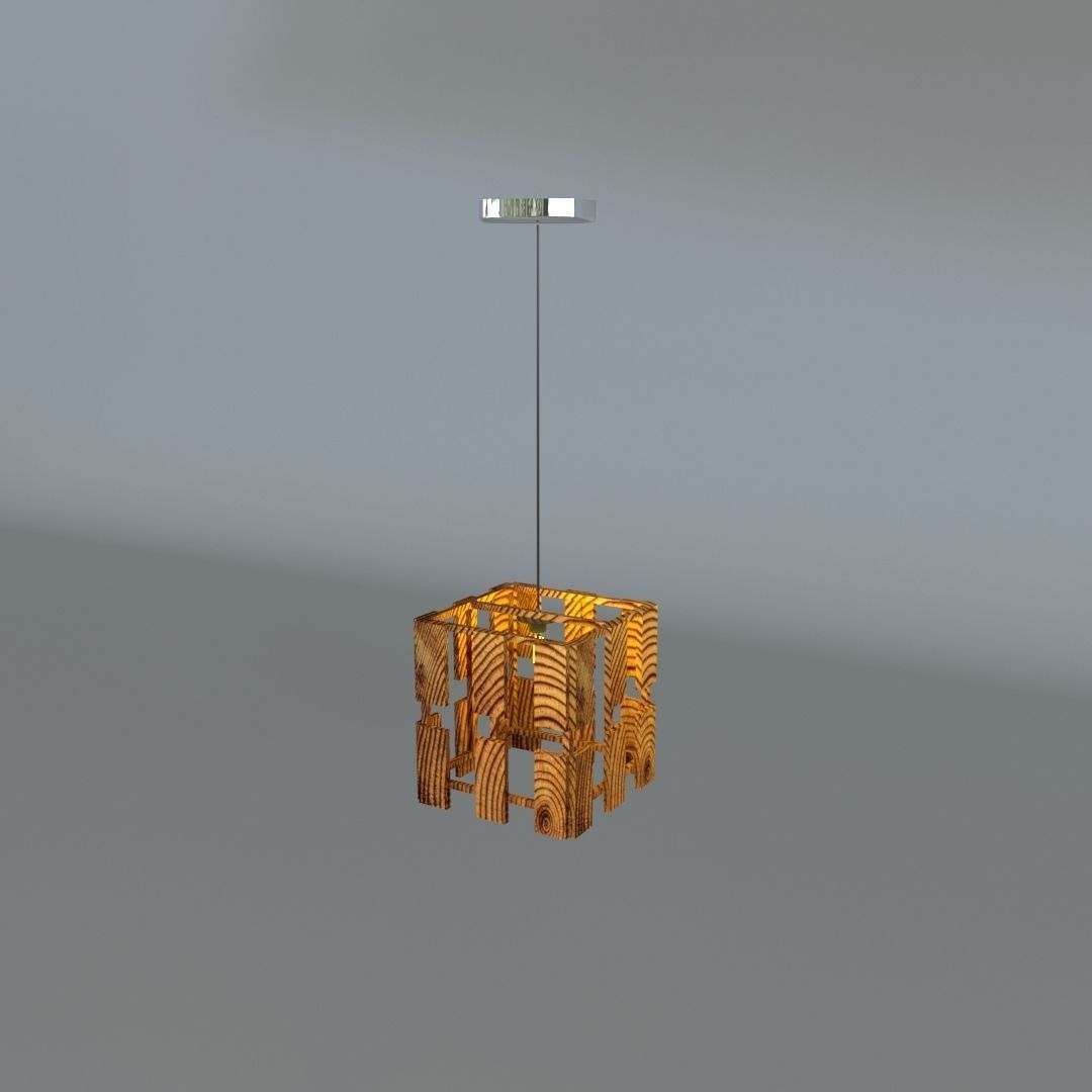 suspended ceiling lamp  3D model_3