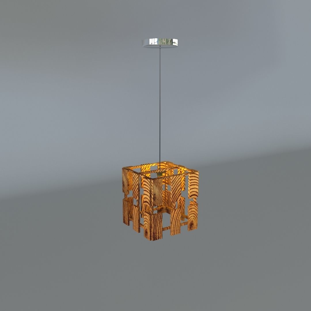 suspended ceiling lamp  3D model_4
