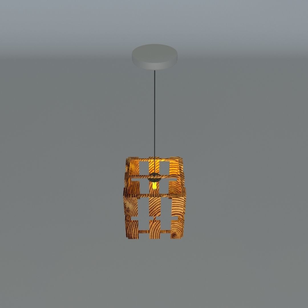 suspended ceiling lamp  3D model_6