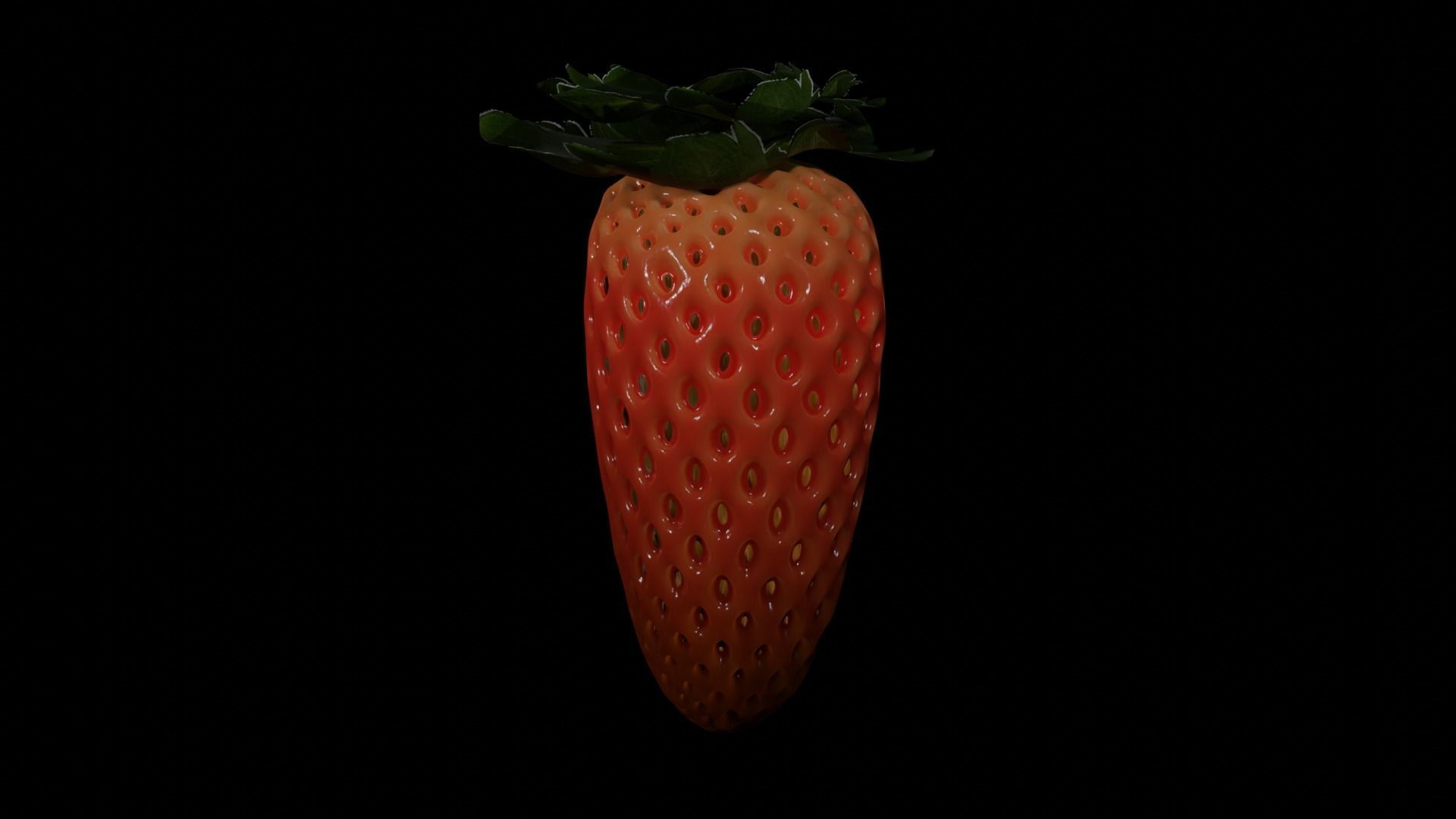 strawberry 3D model_2