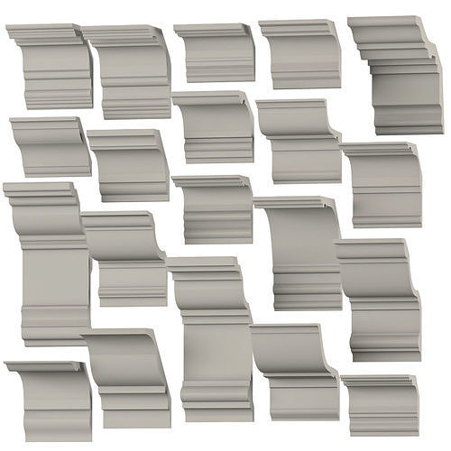 cornice 20 model Low-poly 3D model