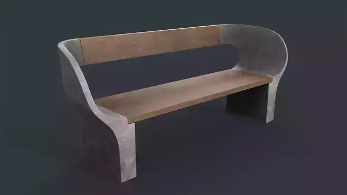 Modern Outdoor Bench 28 PBR Game Ready