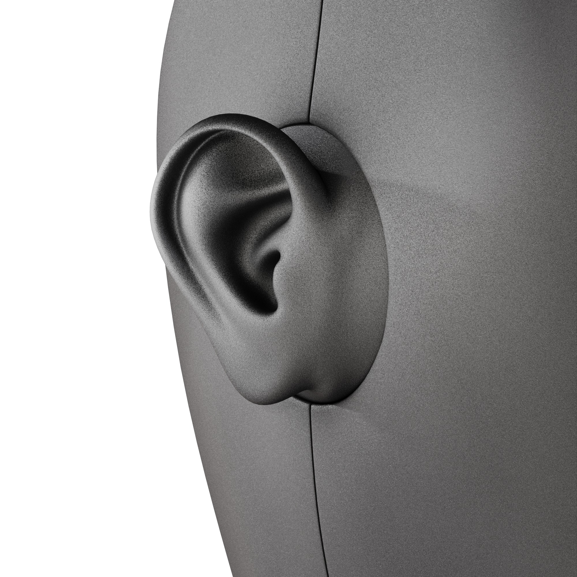 Neumann KU 100 Binaural Microphone Dummy Head 3D Print Ready 3D model_6