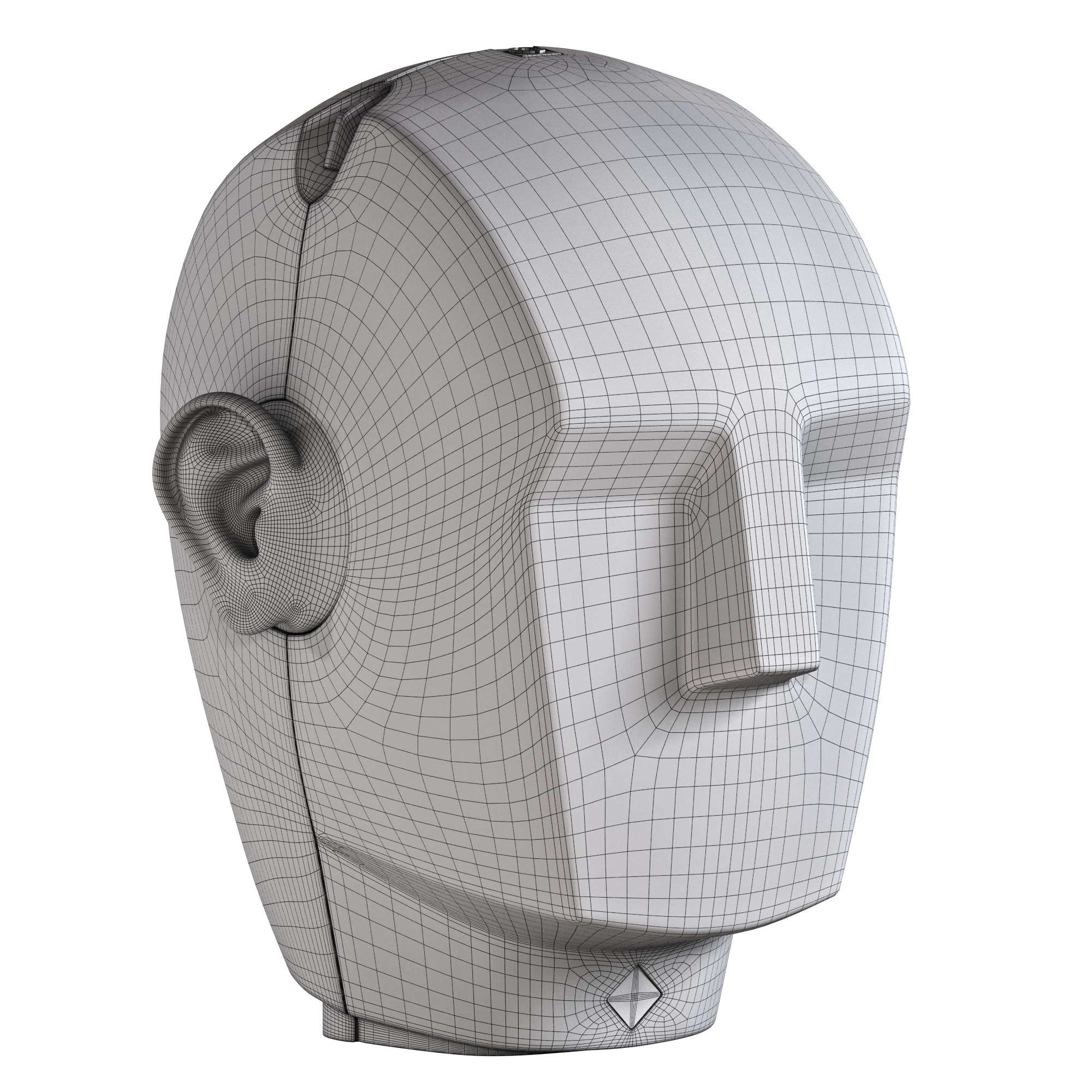 Neumann KU 100 Binaural Microphone Dummy Head 3D Print Ready 3D model_10