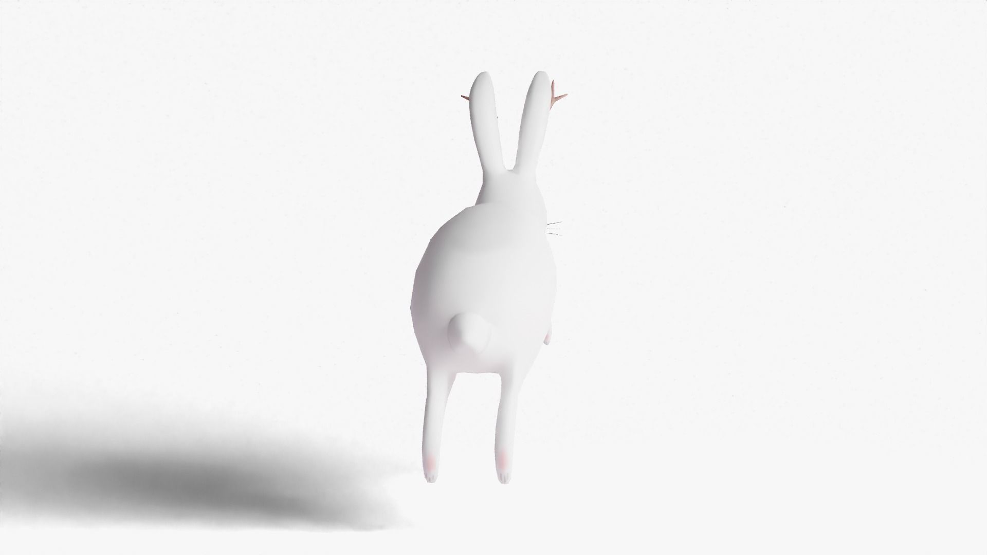 Mythical Rabbit Jackalope Low-poly 3D model_17