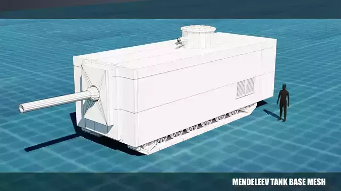 Mendeleev Tank Base Mesh Free low-poly 3D model