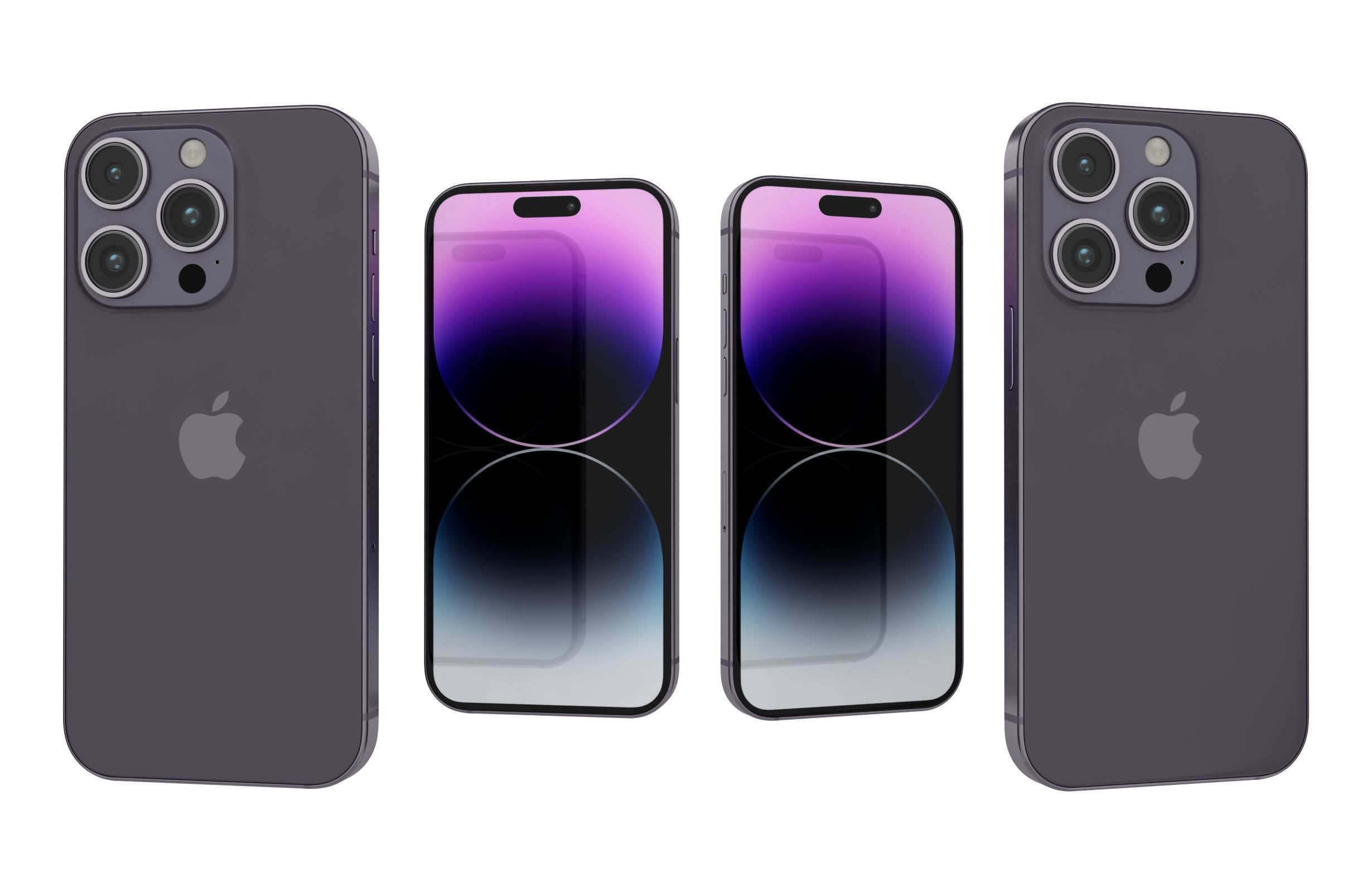 Apple iPhone 14 Pro Max Purple 3D model_3