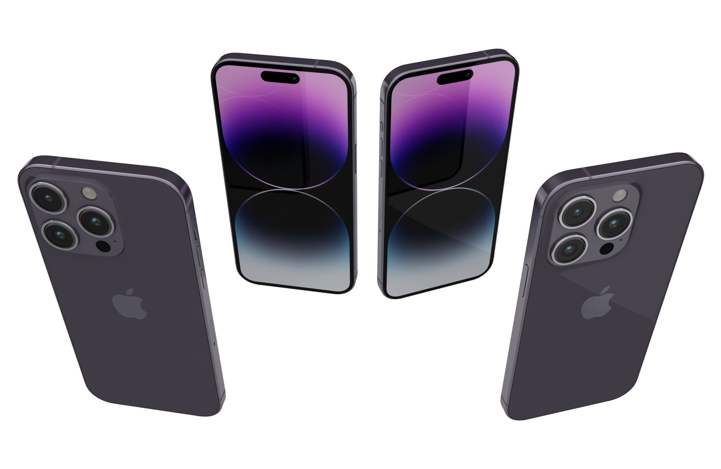 Apple iPhone 14 Pro Max Purple 3D model_4