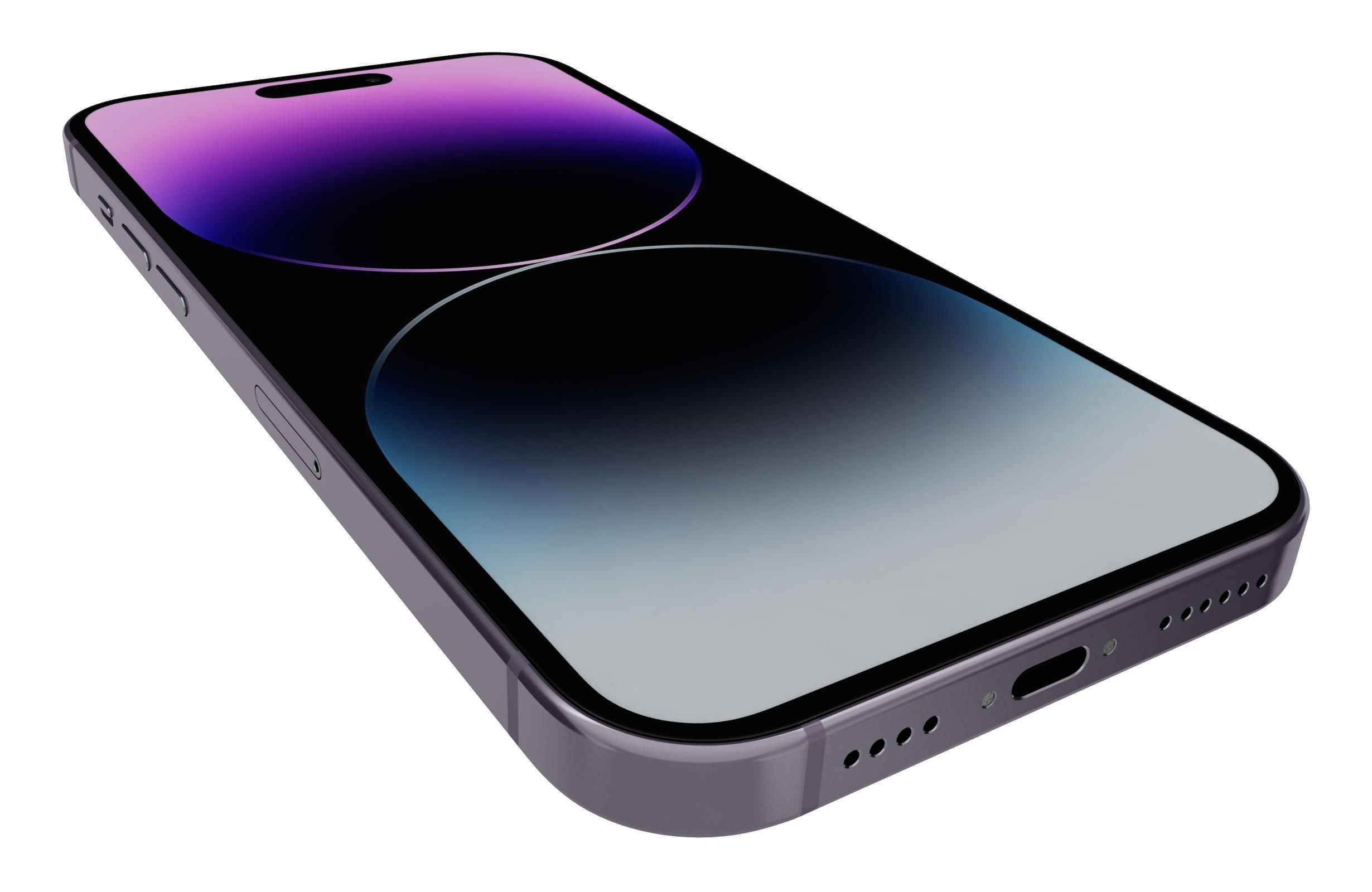 Apple iPhone 14 Pro Max Purple 3D model_12