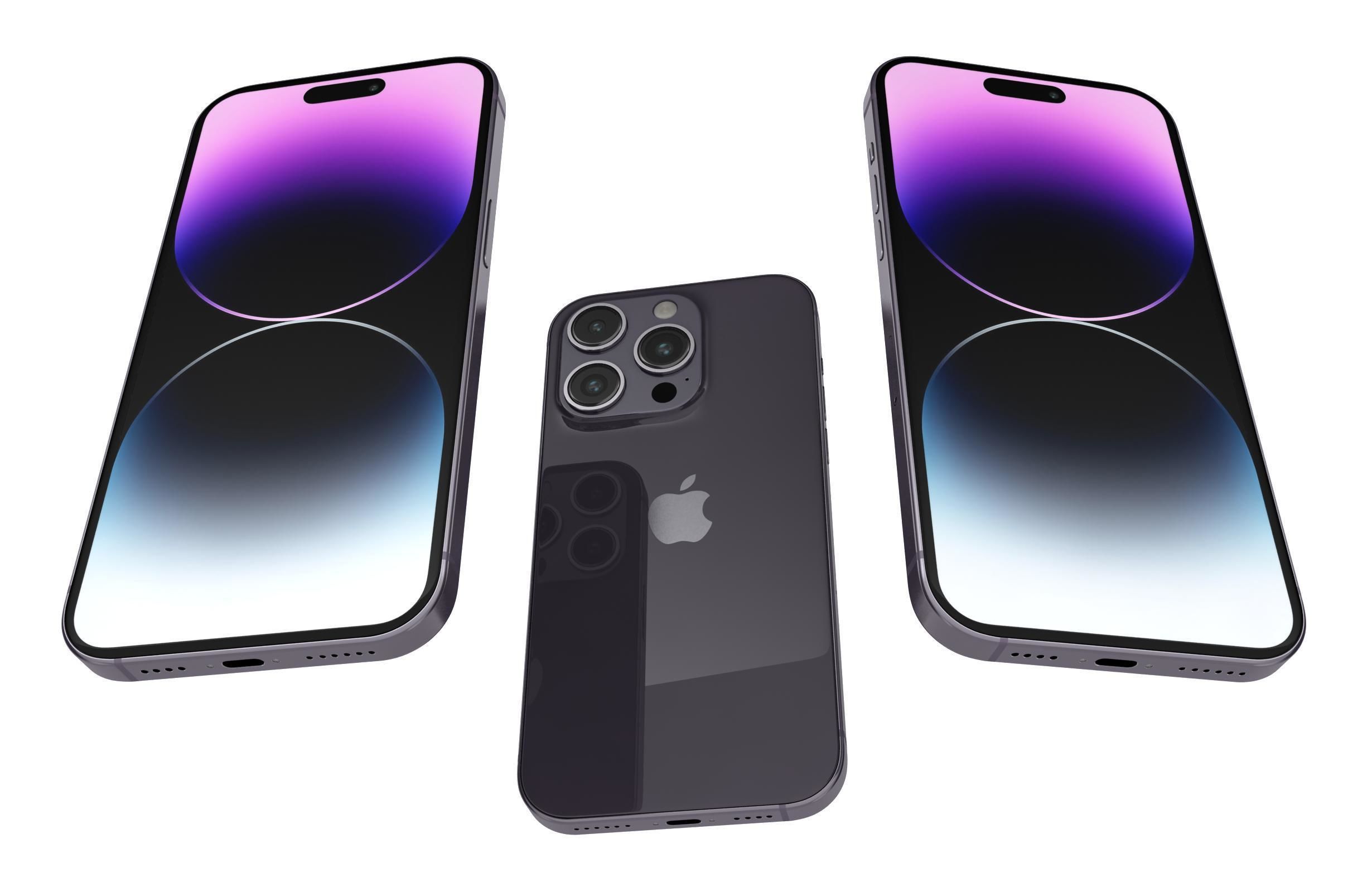 Apple iPhone 14 Pro Max Purple 3D model_2