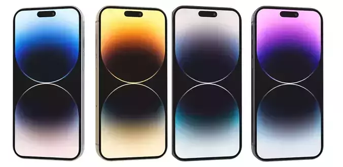 Apple iPhone 14 Pro Max All Colors 3D model Apple iPhone 14 Pro Max All Colors 3D model