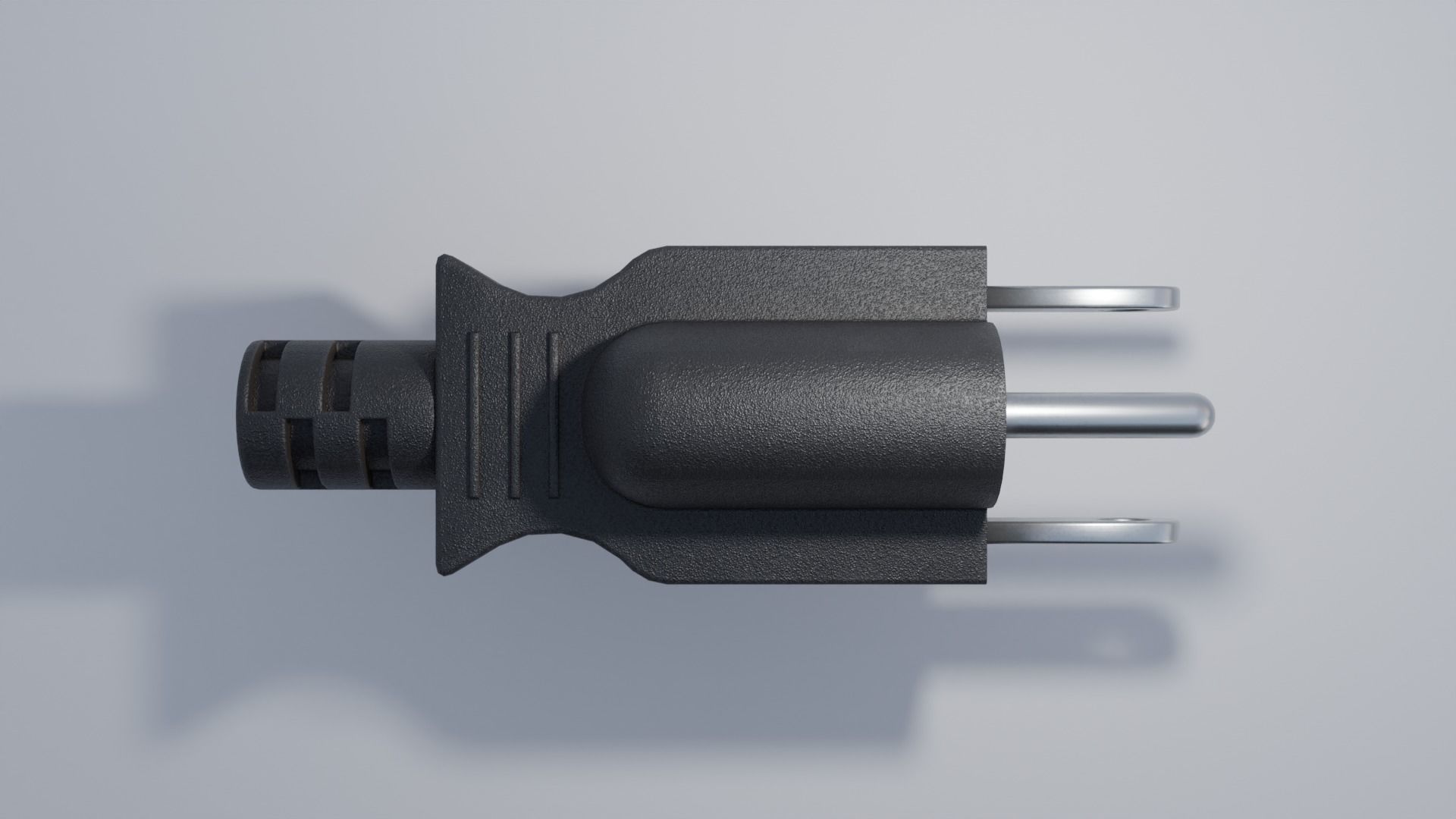 NEMA 5-15p Power Plug Male Low-poly 3D model_6