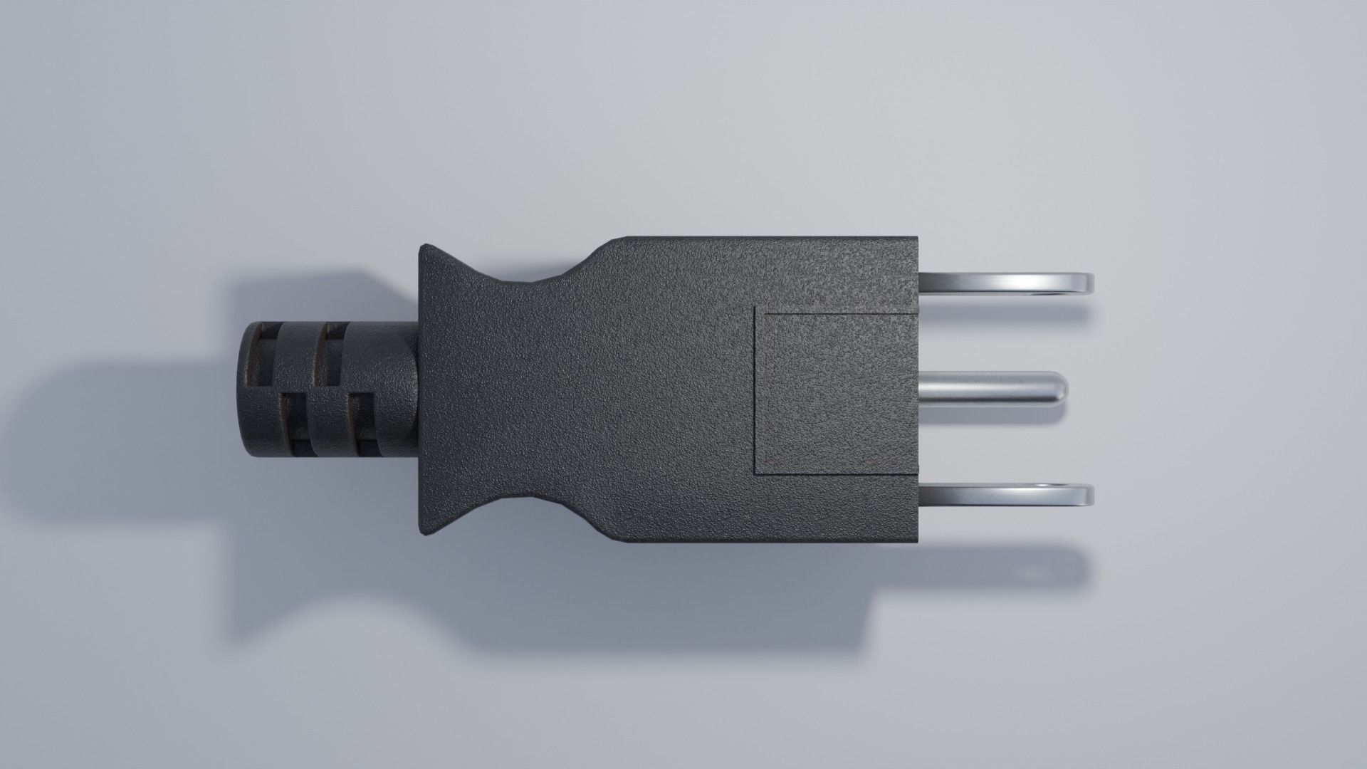 NEMA 5-15p Power Plug Male Low-poly 3D model_7