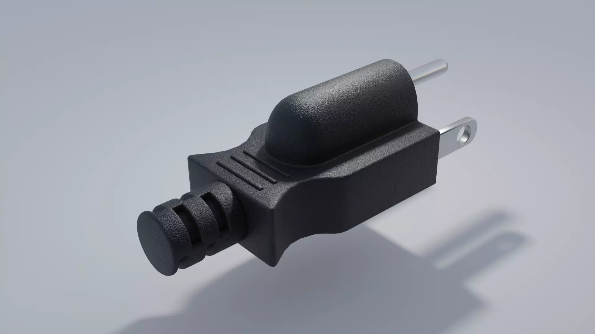 NEMA 5-15p Power Plug Male Low-poly 3D model_0