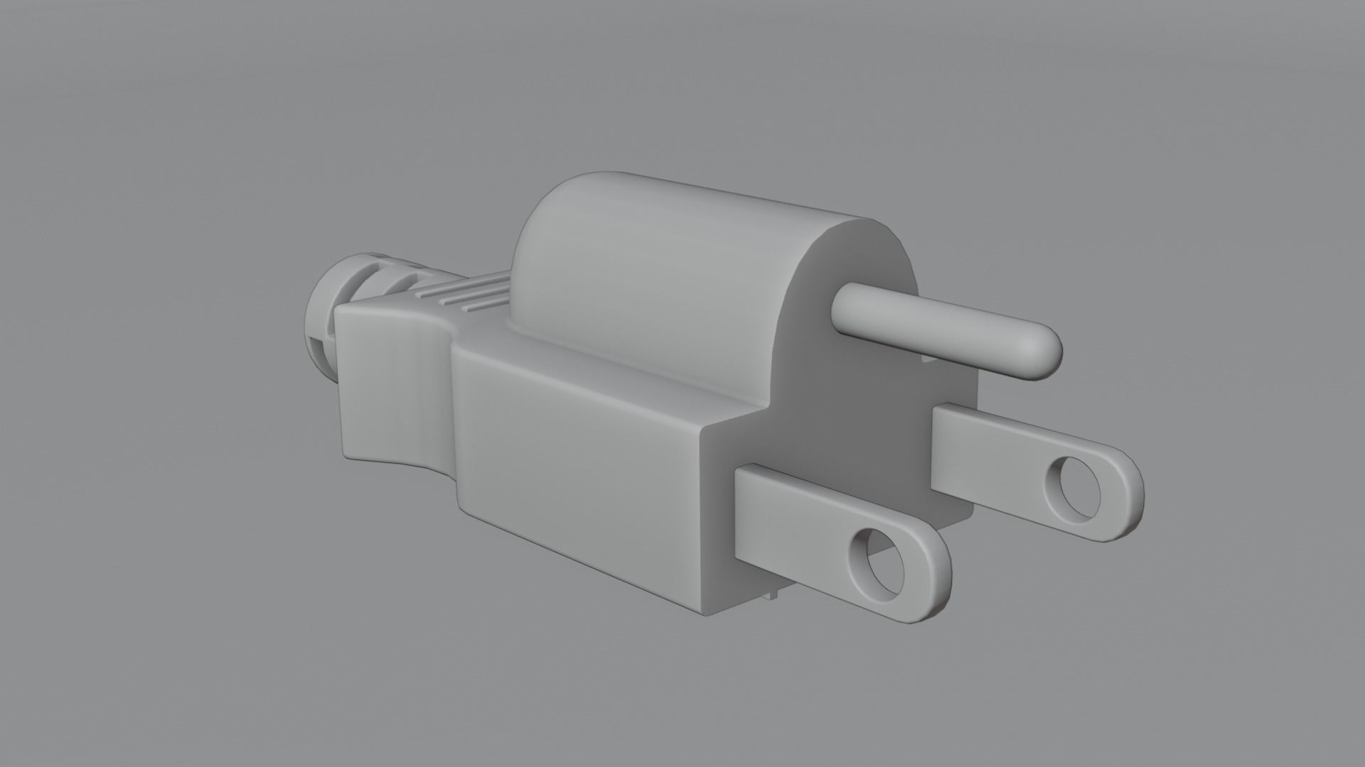 NEMA 5-15p Power Plug Male Low-poly 3D model_5