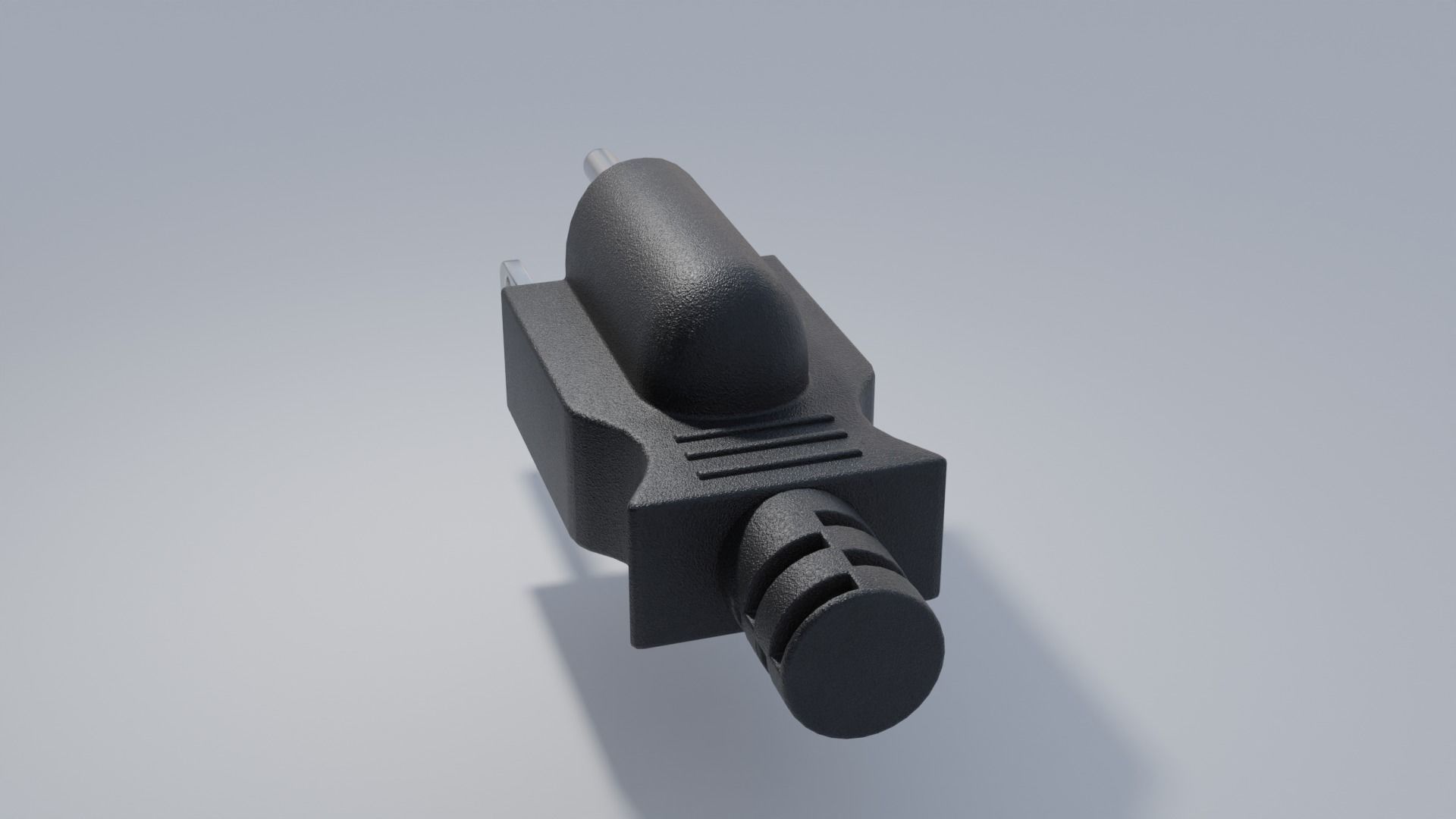 NEMA 5-15p Power Plug Male Low-poly 3D model_9