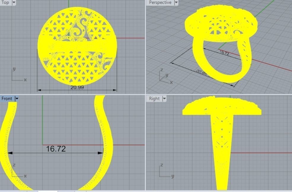 Fashion ring  3D print model_4