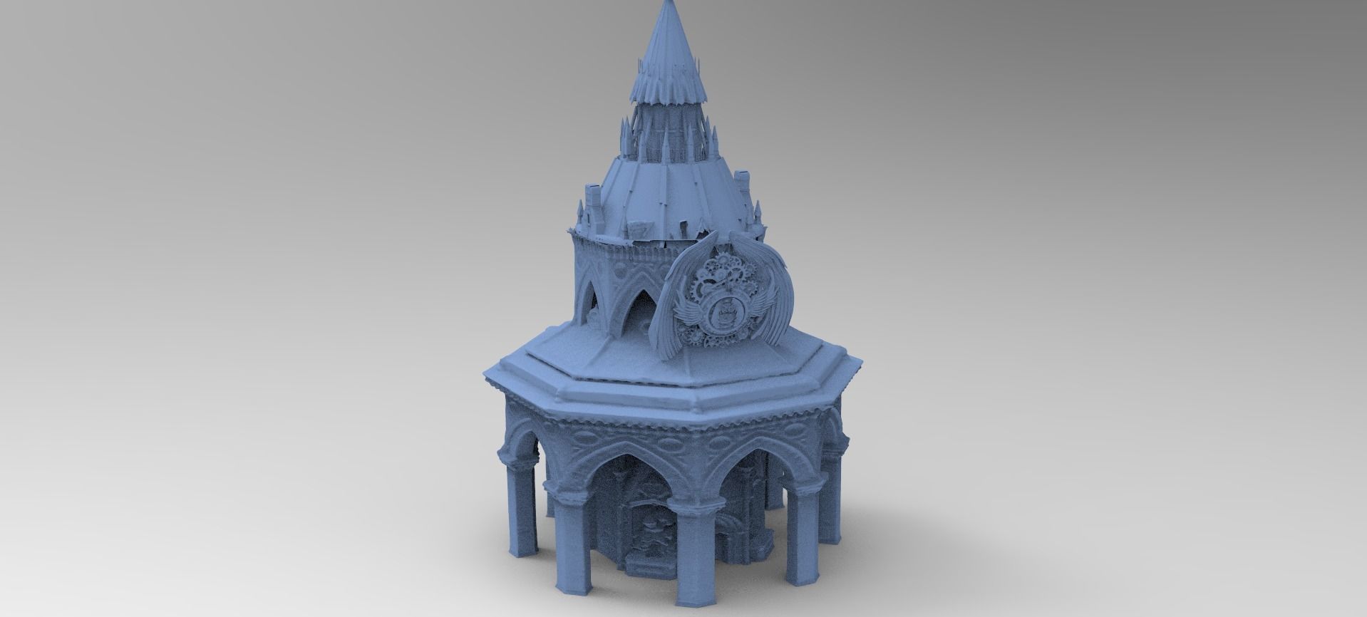 STEAMPUNK Tower Medieval 1  3D model_1