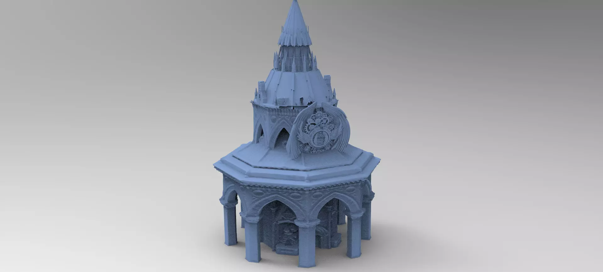 STEAMPUNK Tower Medieval 1  3D model_0