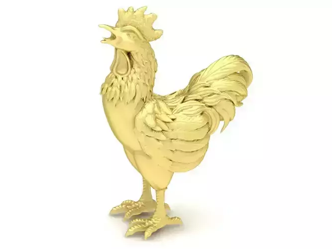 24k zodiac rooster pendant 3919