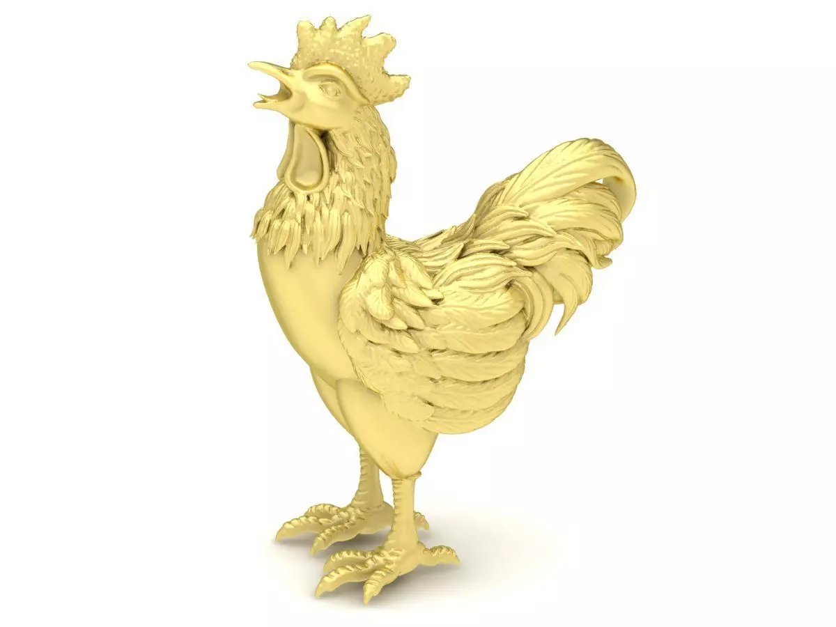 Lucky Rooster Animal Pendant for Jewelry 3D Model 3919 3D print model