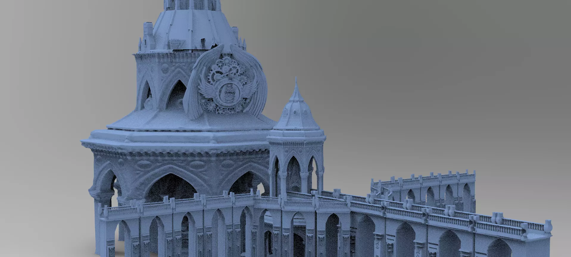 Steampunk Bridge Medieval 2 models   3D model_0