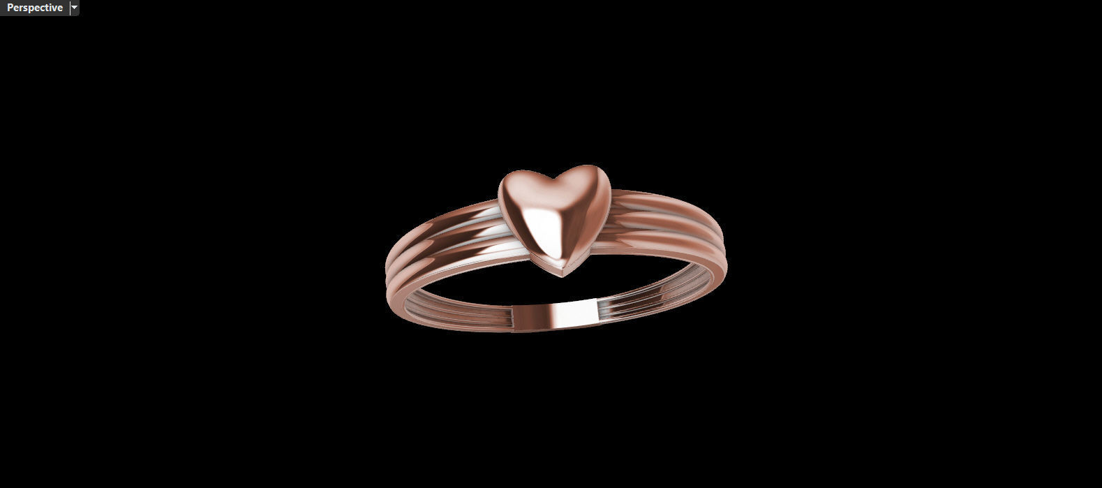 Ring heart 2022 3D print model_1