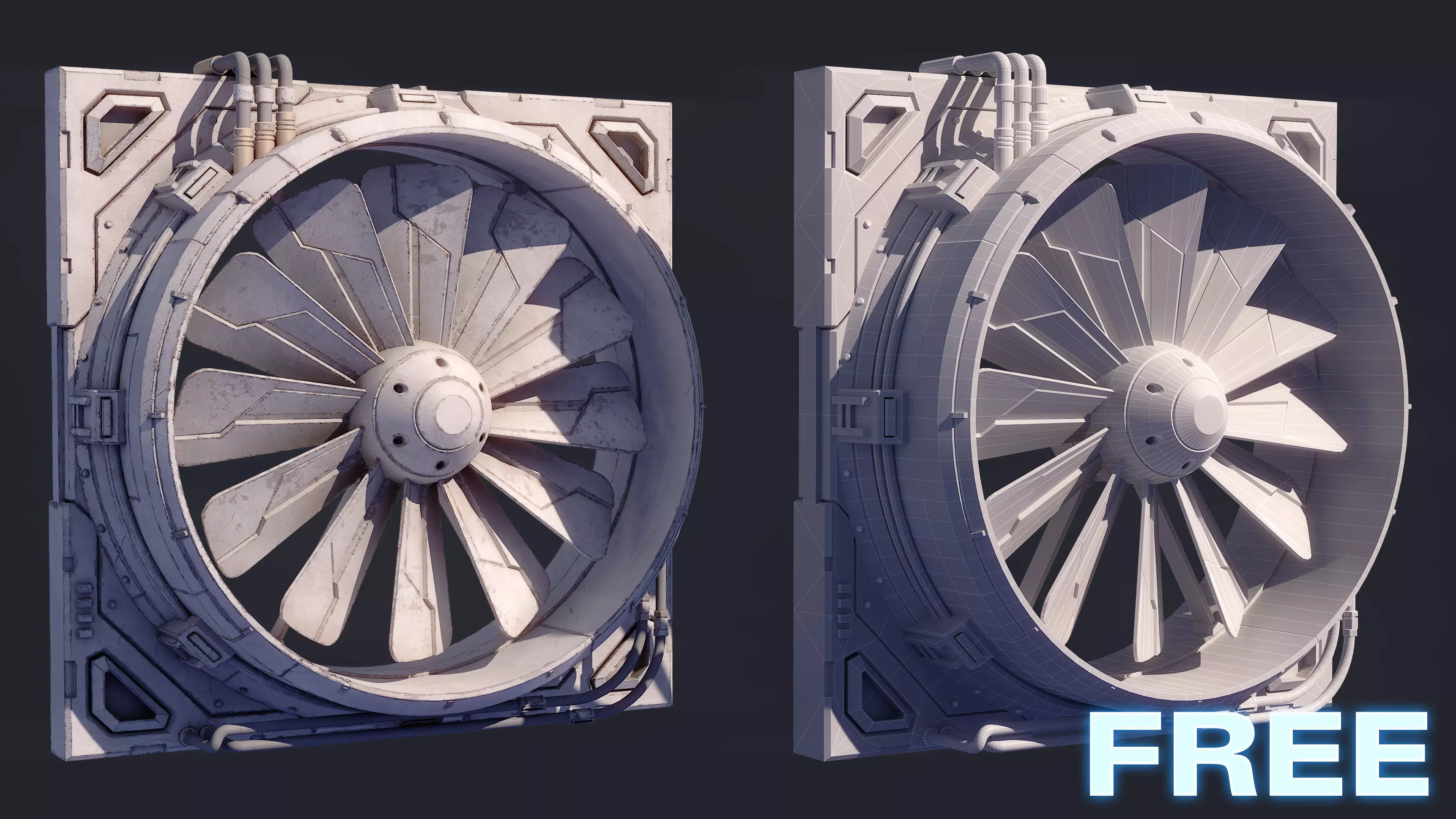 Sci-Fi Kit Free 05 Fan Free 3D model_0