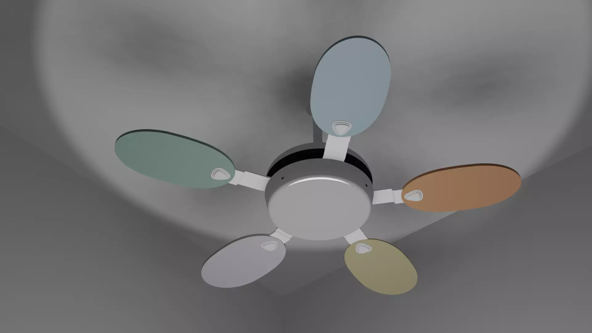 Butterfly fan Mixed Colors Free 3D model
