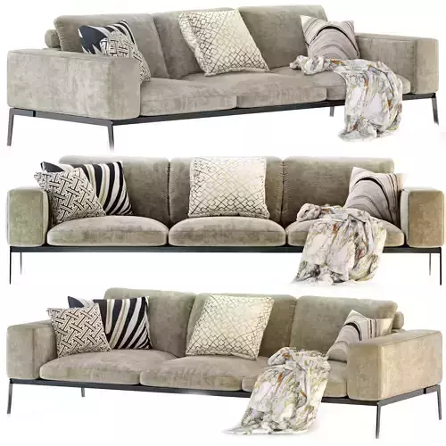 Sofa Lifesteel Flexform 3D model