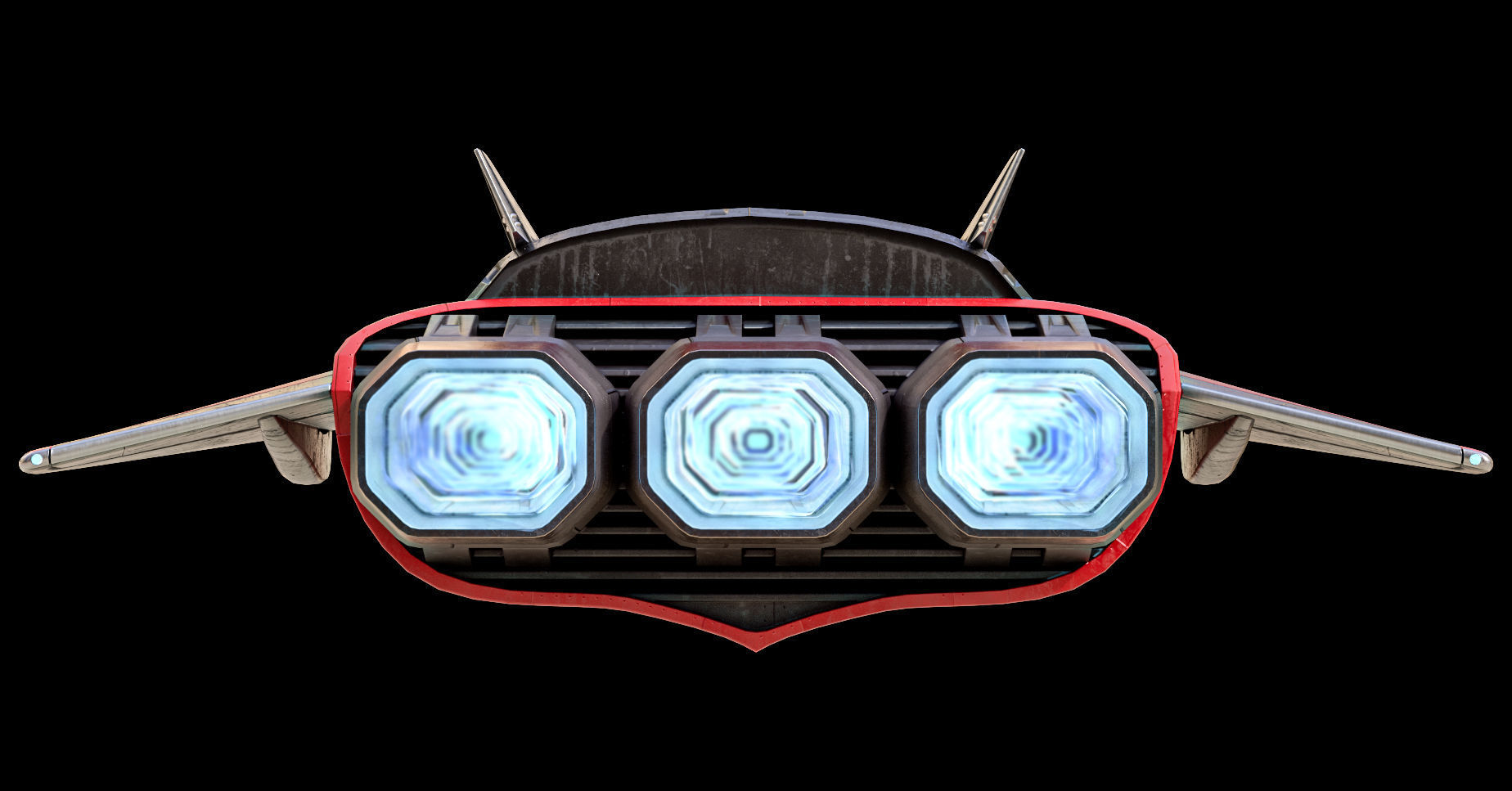 Sci-Fi Scout Spaceship Lowpoly Low-poly 3D model_7