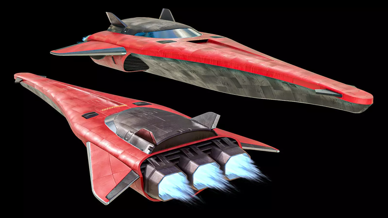 Sci-Fi Scout Spaceship Lowpoly Low-poly 3D model_0