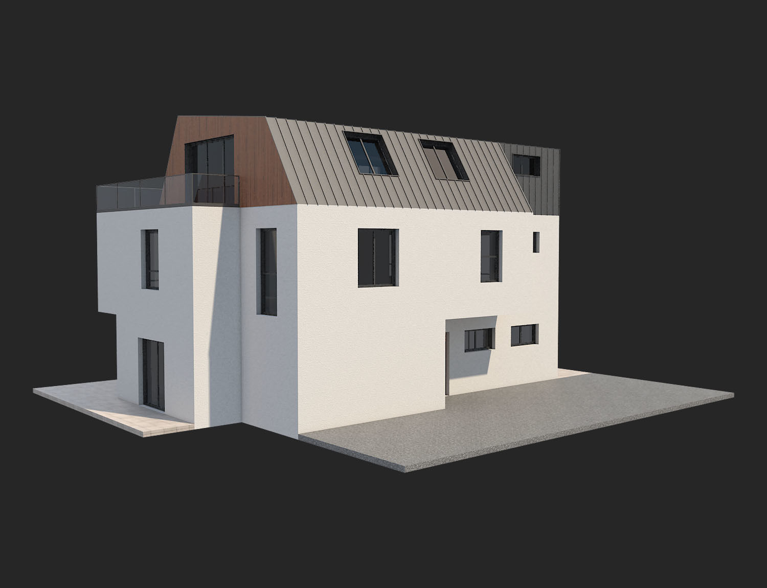 Modern House 17 3D model_1