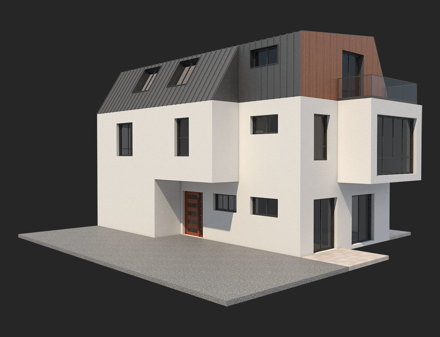 Modern House 17 3D model_6