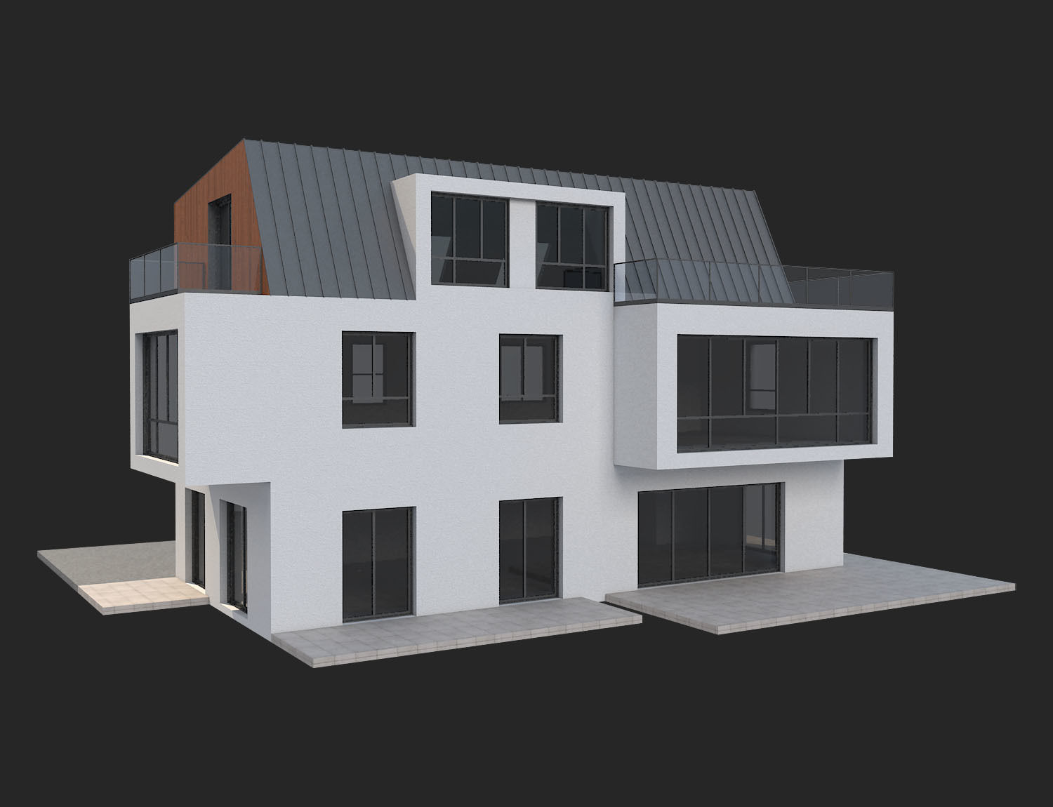 Modern House 17 3D model_5