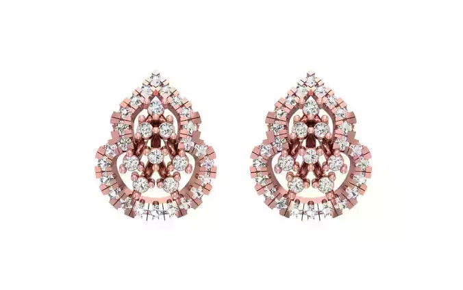 Women Earrings 3dm STL OBJ FBX Render Details