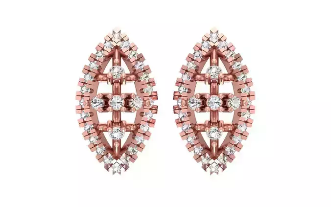 Women Earrings 3dm STL OBJ FBX Render Details