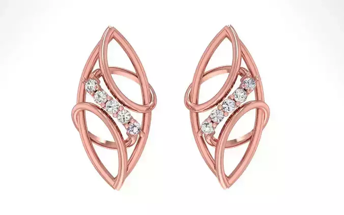 Women Earrings 3dm STL OBJ FBX Render Details