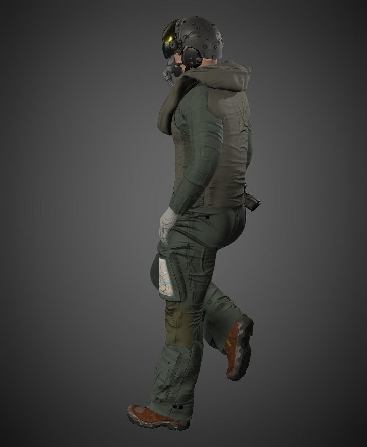 pilot F-35 suit 3D model_19