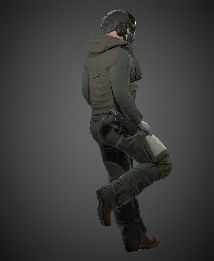 pilot F-35 suit 3D model_18