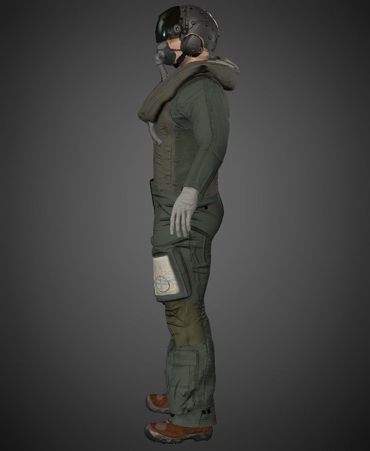 pilot F-35 suit 3D model_13