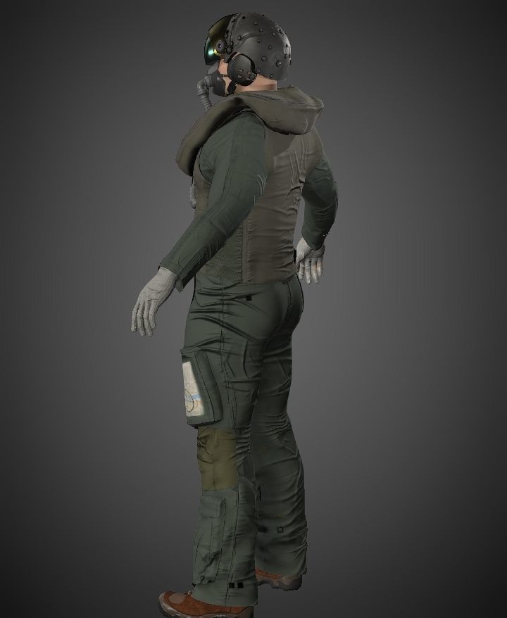 pilot F-35 suit 3D model_12