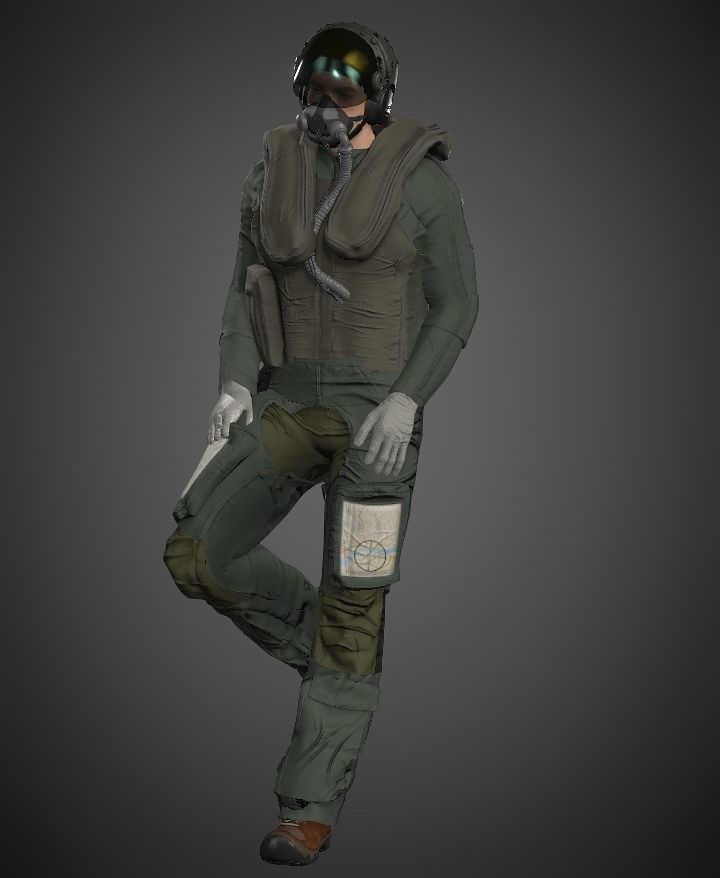 pilot F-35 suit 3D model_15