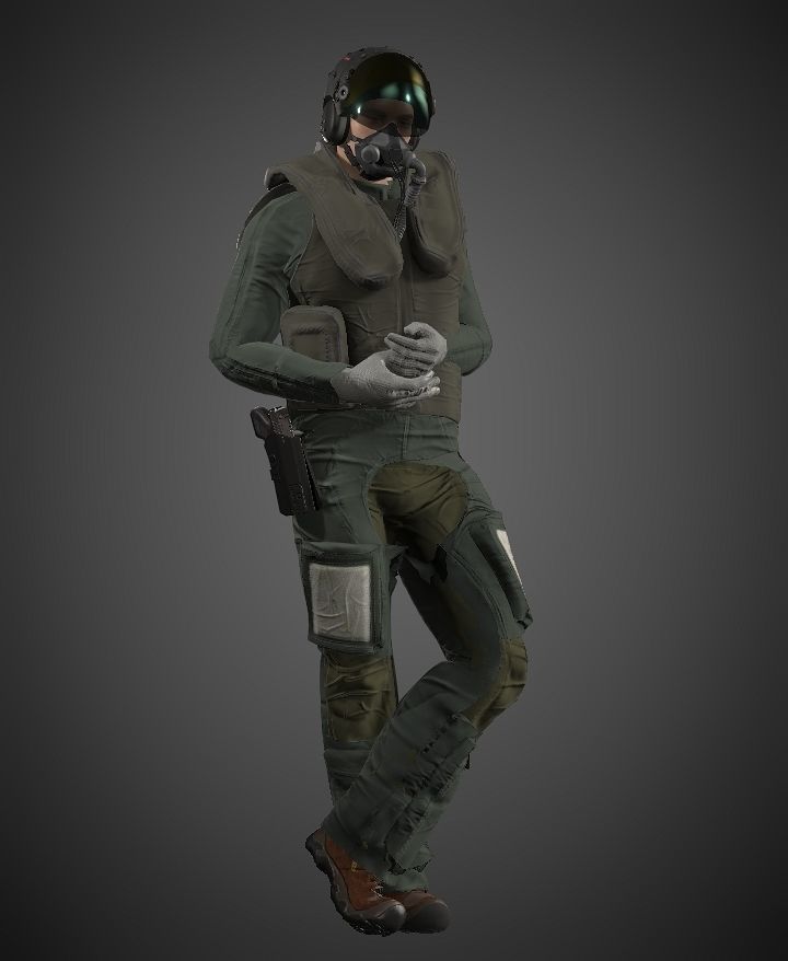 pilot F-35 suit 3D model_5