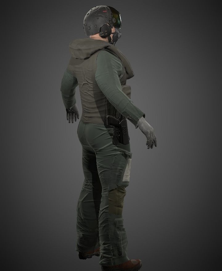 pilot F-35 suit 3D model_10