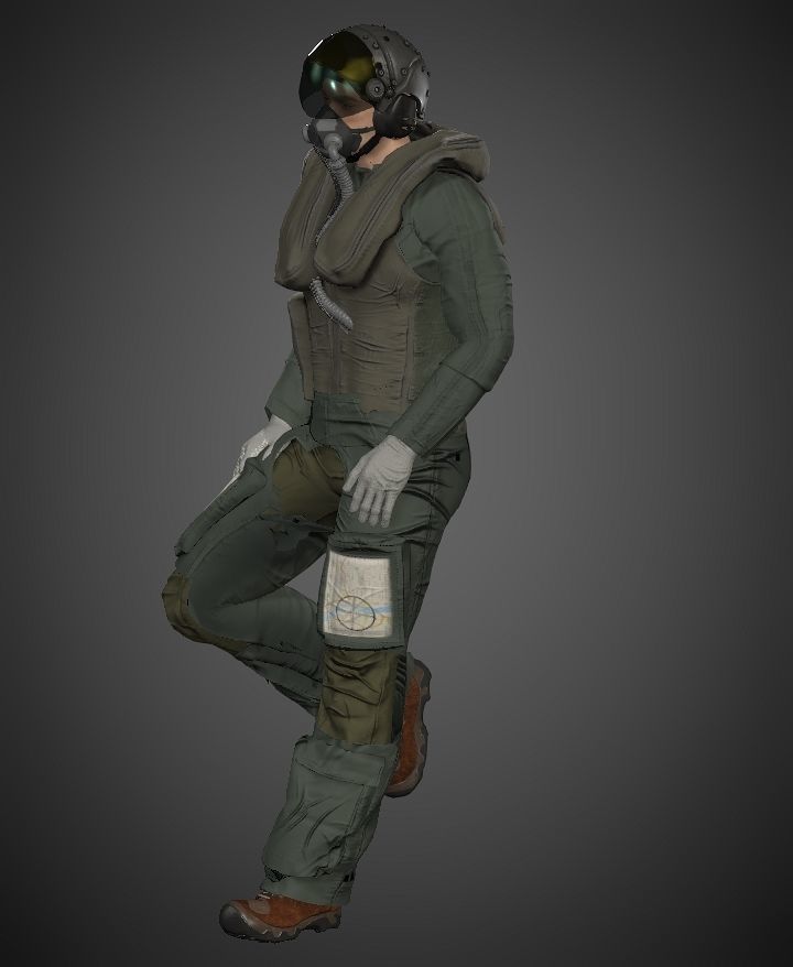 pilot F-35 suit 3D model_20